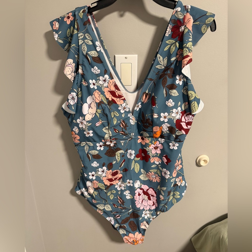 Floral Blue Women’s One Piece Swimsuit
